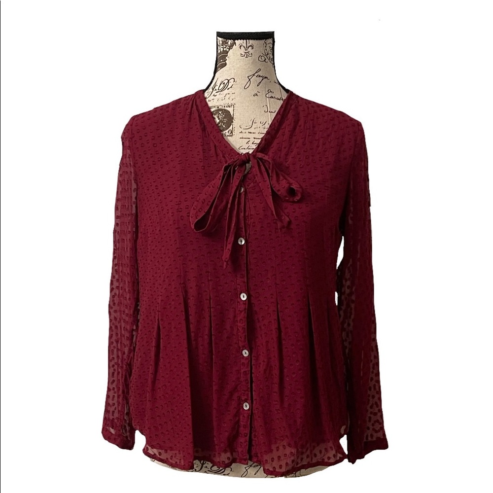 Anthropologie Meadow Rue Wine Top